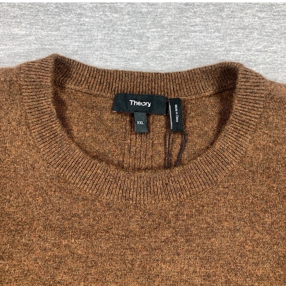 Theory 100% Cashmere Men's Brown Crewneck Sweater - Picture 7 of 10